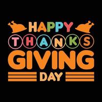 Thanksgiving Day Typografie trendiger T-Shirt-Designvektor vektor