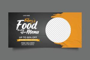 kreatives Fast-Food-Geschäftsförderungs-Web-Banner-Vorlagendesign, Restaurant gesunder Burger-Online-Verkauf Social-Media-Marketing-Cover oder Flyer-Bundle-Vorlagendesign vektor