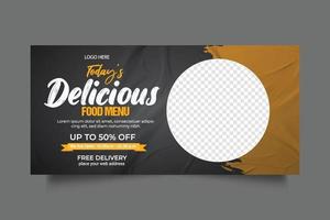 kreatives Fast-Food-Geschäftsförderungs-Web-Banner-Vorlagendesign, Restaurant gesunder Burger-Online-Verkauf Social-Media-Marketing-Cover oder Flyer-Bundle-Vorlagendesign vektor