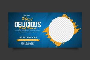 kreatives Fast-Food-Geschäftsförderungs-Web-Banner-Vorlagendesign, Restaurant gesunder Burger-Online-Verkauf Social-Media-Marketing-Cover oder Flyer-Bundle-Vorlagendesign vektor