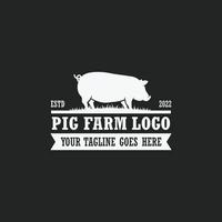 Schweinefarm-Logo-Vektor. Rinderfarm-Logo vektor