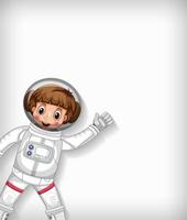 glücklicher Astronaut, der lächelt vektor