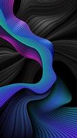 abstrakter Wellenstreifenhintergrund in Blau und in Schwarz vektor