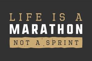 vintage marathon-, sport- oder lifestyle-slogan mit motivation. Vektor-Illustration. Grafik-Design. vektor