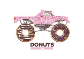 Gratis Donuts Akvarell Vector