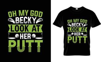 Golf-T-Shirt-Design, Golf-T-Shirt-Slogan und Bekleidungsdesign, Golftypografie, Golfvektor, Golfillustration vektor