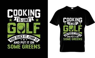 Golf-T-Shirt-Design, Golf-T-Shirt-Slogan und Bekleidungsdesign, Golftypografie, Golfvektor, Golfillustration vektor