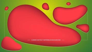 sommar abstrakt röd och grön vattenmelonbakgrund vektor