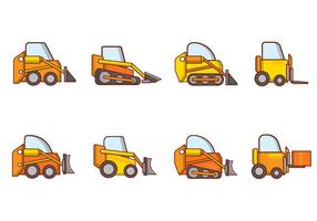 Gratis Cartoon Skid Steer Vector