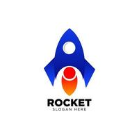 raket logotyp mall. raket ikon. raket illustration vektor
