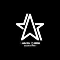 Stern-Logo. luxuriöses und elegantes Logo. Logo-Design im modernen und minimalistischen Stil vektor