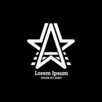 Stern-Logo. luxuriöses und elegantes Logo. Logo-Design im modernen und minimalistischen Stil vektor