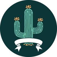 ikon med baner av en kaktus vektor