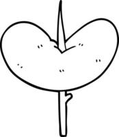 Strichzeichnung Cartoon einer Wurst vektor