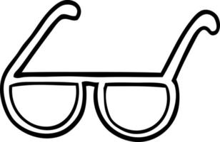 Strichzeichnung Cartoon-Brille vektor