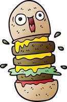 Cartoon-Doodle-Burger vektor