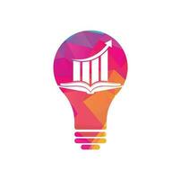 Finanzbuch Birnenform Konzept Logo-Design. Business-Wachstum-Bildung-Logo-Design. vektor