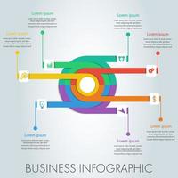 bunte Kreisgeschäftsinfografik. vektor