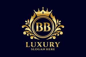 Anfangsbuchstabe bb Royal Luxury Logo Vorlage in Vektorgrafiken für luxuriöse Branding-Projekte und andere Vektorillustrationen. vektor