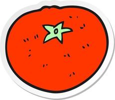 Aufkleber einer Cartoon-Tomate vektor