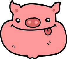 tecknad serie Lycklig gris ansikte vektor