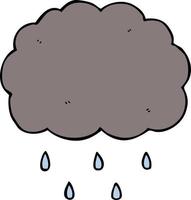 Cartoon-Wolke regnet vektor