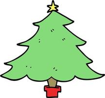 Cartoon-Weihnachtsbaum vektor