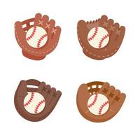 baseboll handskar. läder handskar för de populär baseboll spel. vektor
