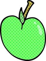 tecknad doodle äpple vektor