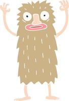 Cartoon-Doodle-Bigfoot-Kreatur vektor