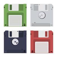 Diskette isoliert auf weißem Hintergrund vektor