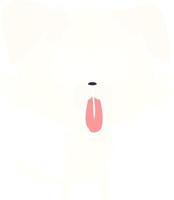 platt färg stil tecknad hund med tungan sticker ut vektor