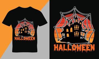 glückliches Halloween-Zitat-Typografie-T-Shirt-Design vektor