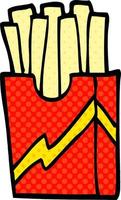 Cartoon-Doodle-Fast-Food-Pommes vektor