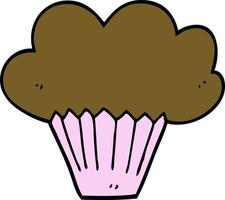Cartoon-Doodle-Cupcake vektor
