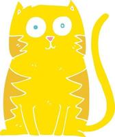 platt Färg illustration av katt vektor