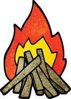 Cartoon-Doodle-Lagerfeuer vektor