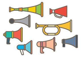 Kostenlose Vuvuzela Icons Vektor