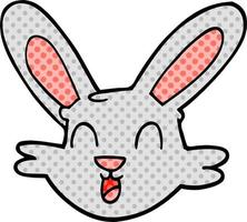 tecknad doodle söt kanin vektor