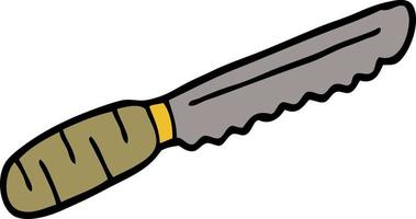 Cartoon-Doodle-Brotmesser vektor