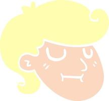 tecknad doodle glad blond pojke vektor