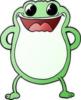 Cartoon-Doodle-Frosch vektor