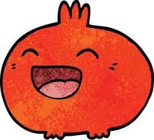 tecknad serie klotter Lycklig rot vegetabiliska vektor