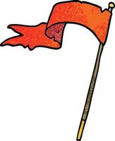 Cartoon-Doodle winkende Flagge vektor