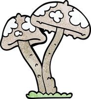 tecknad doodle svamp vektor