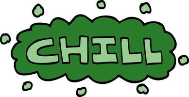 Cartoon-Doodle-Chill-Symbol vektor