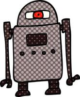 tecknad doodle robot vektor