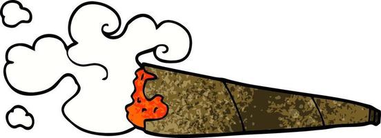 Cartoon-Doodle Joint rauchen vektor