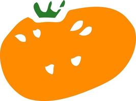 tecknad serie klotter citrus- orange vektor
