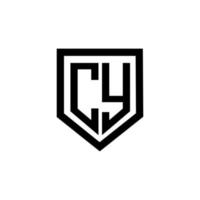 cy-Brief-Logo-Design mit weißem Hintergrund in Illustrator. Vektorlogo, Kalligrafie-Designs für Logo, Poster, Einladung usw. vektor